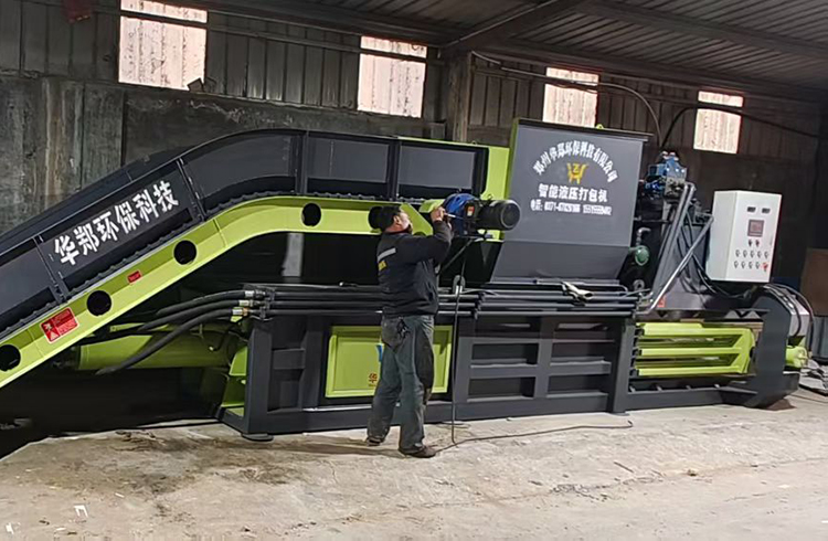 一字型固废打包机